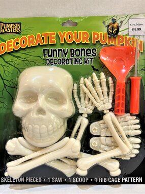 Pumpkin Master Decorate Your Pumpkin Funny Bones Decorating Kit NIB
